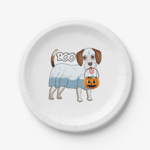 Prato De Papel Ghost Beagle Halloween Dog