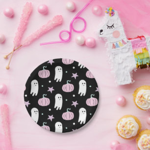 Prato De Papel Ghost Pastel Halloween Aniversário