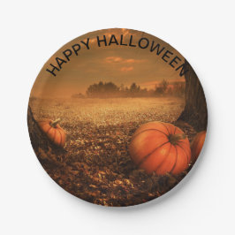 Prato De Papel Ghost Spooky Pumpkin Placa de Papel Halloween