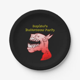 Prato De Papel Ghoul com uma risada agradável