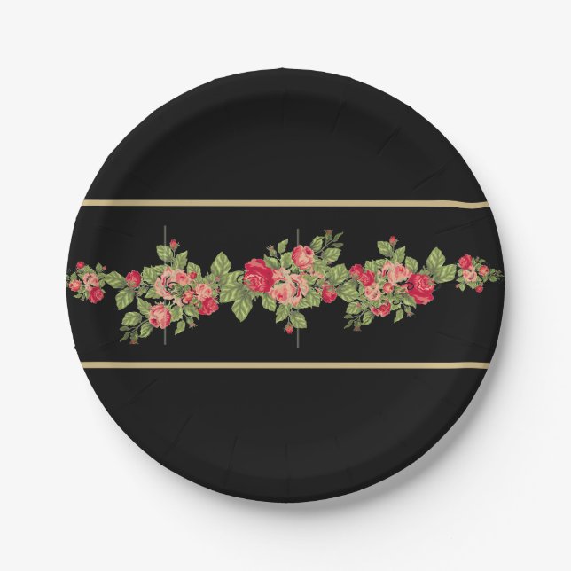 Prato De Papel Gigante de Flores (Frente)