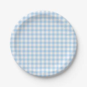 Prato De Papel Ginga Clássica Azul Bebê