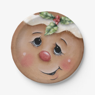 Prato De Papel Gingerbird Cutie Feliz Natal