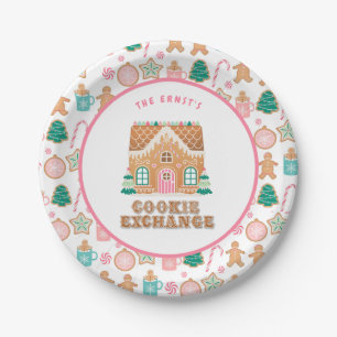 Prato De Papel Gingercake House Cookie Exchange Personalizado