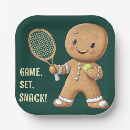 Prato De Papel Gingerpão Tênis Grand Slam 🎾 🎄 texto personaliza