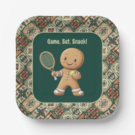 Prato De Papel Gingerpão Tênis Grand Slam 🎾 🎄 texto personaliza