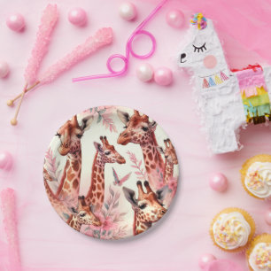 Prato De Papel Girafa de Cana-de-Água