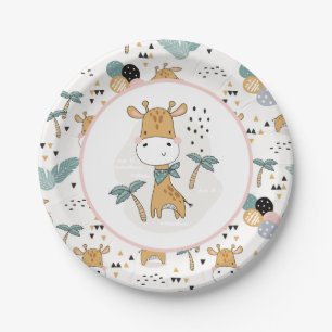 Prato De Papel Giraffe Paper Plates