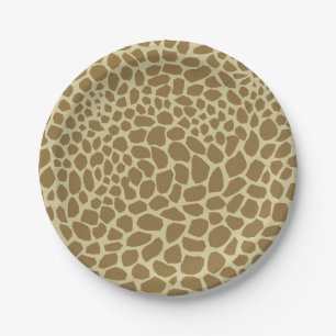Prato De Papel Giraffe Skin Pattern