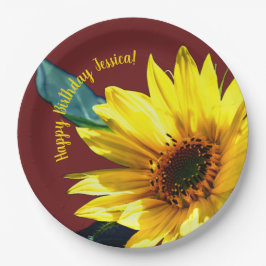 Prato De Papel Girassol