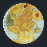Prato De Papel girassol por Vincent Van Gogh, post impressionista<br><div class="desc">girassol por Vincent Van Gogh, pintor post impressionista, vintage, óleo na canvas</div>
