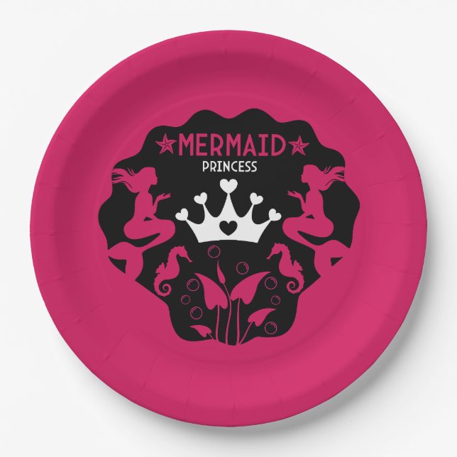 Prato De Papel Girl Mermaid Princess (Frente)