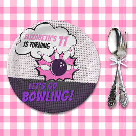 Prato De Papel Girls' Bowling Birthday Bash