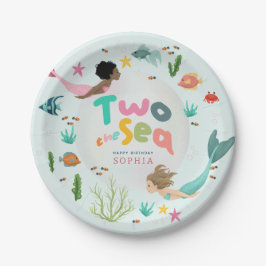 Prato De Papel Girls Whimsical Under the Sea 2nd Birthday