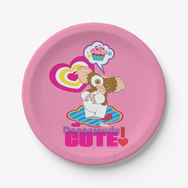 Prato De Papel Gizmo | Cute perigoso (Frente)