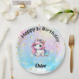 Prato De Papel Globo de Cumpleaños Personalizado