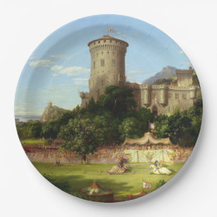 Prato De Papel Glorioso Passado (Joust Medieval) (Arte Vintage)