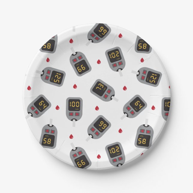 Prato De Papel Glucometer (Frente)