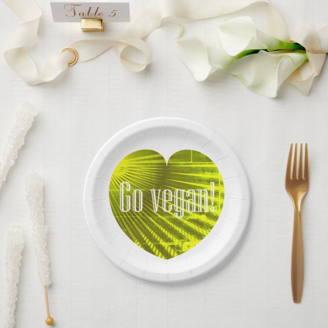 Prato De Papel Go Vegan (Casamento)