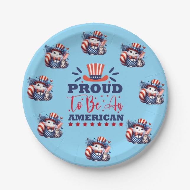 Prato De Papel God Bless America (Frente)