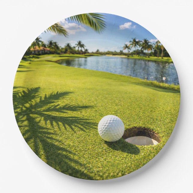 Prato De Papel Golf Florida themed  (Frente)