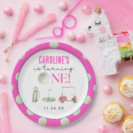 Prato De Papel Golf Girls Primeiro Aniversário