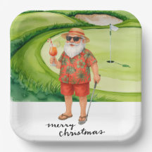 Golf Santa Claus jogando no Natal
