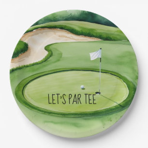 Prato De Papel Golf, vamos pintar uma árvore com uma bandeira de 