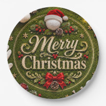 Golfe de Natal temático em grama verde