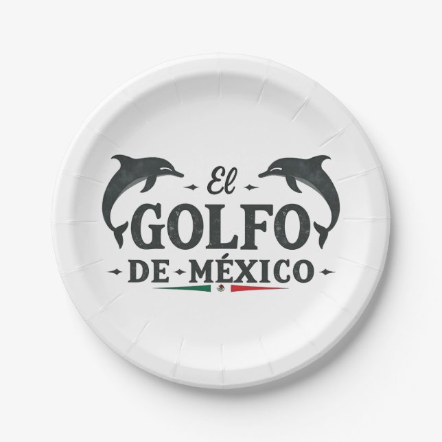 Prato De Papel Golfo Americano do México (Frente)