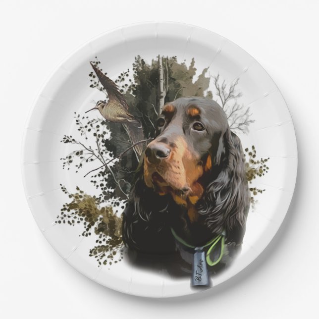 Prato De Papel Gordon Setter (Frente)
