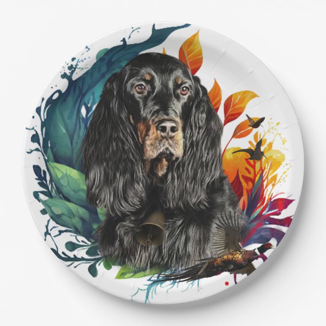 Prato De Papel Gordon Setter (Frente)