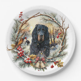 Prato De Papel Gordon Setter Alegria de Natal – Arte Canina Sazon