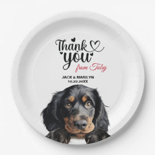Prato De Papel Gordon Setter Recepção de casamento