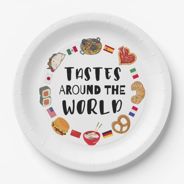 Prato De Papel Gosto pelo mundo (Frente)
