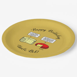 Prato De Papel Gouda e Jack Cheese Provando Festa de aniversário