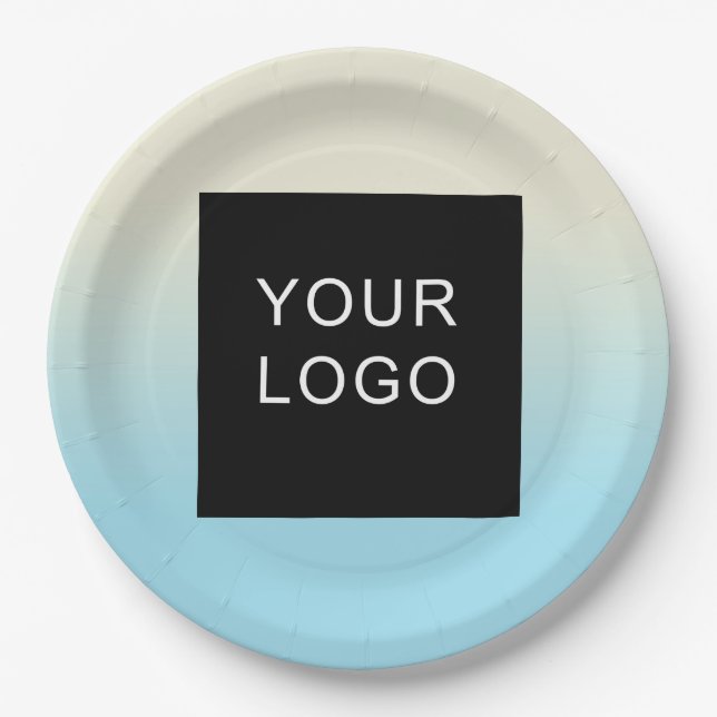 Prato De Papel Gradação de logotipo profissional de empresa moder (Frente)