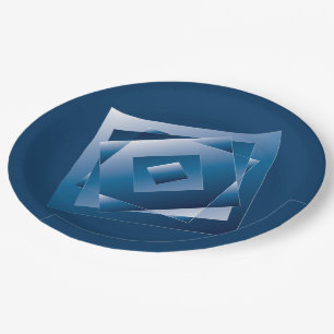 Prato De Papel gradiente azul 1