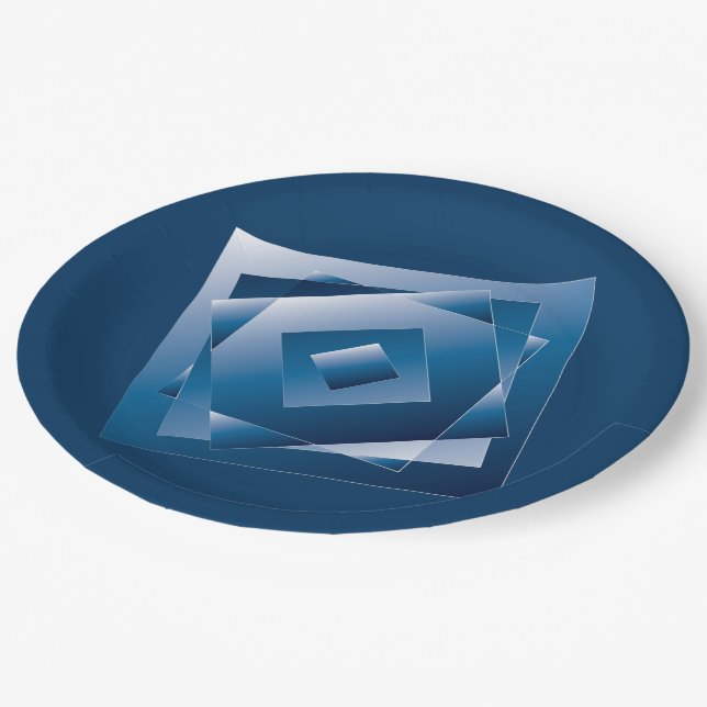 Prato De Papel gradiente azul 1 (Inclinado)