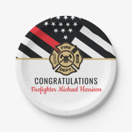 Prato De Papel Graduação de Bandeiras da Academia de Bombeiros