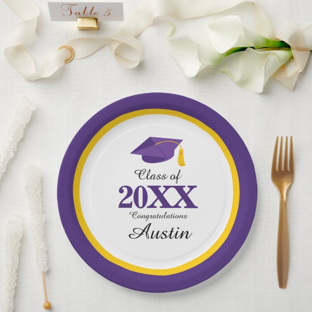 Prato De Papel Graduação de Faculdade ou Segundo grau (Casamento)