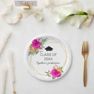 Prato De Papel Graduação em Primavera de flor selvagem