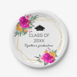 Prato De Papel Graduação em Primavera de flor selvagem