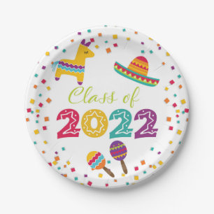 Prato De Papel Graduação Fiesta - Sombrero (Branco)