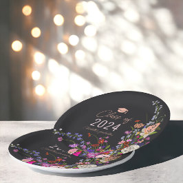 Prato De Papel Graduação moderna em classe de guiamento de flores