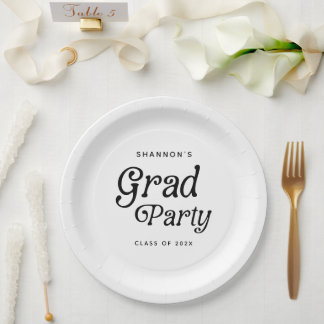 Prato De Papel Graduação Retroativa de Parte de Formando Mínimo