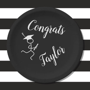 Prato De Papel Graduação Runner © Running Formando Black White Pl