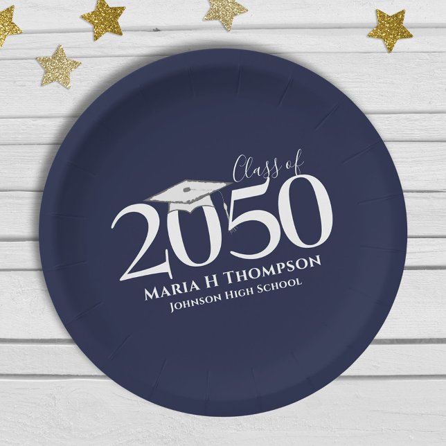 Prato De Papel Graduação Simples Moderno Mínimo Mínimo Quadro (Criador carregado)