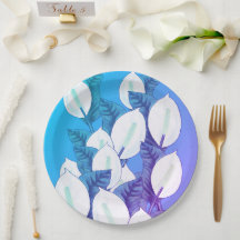 Gráfico de Lily de Paz Branca Pálida Roxo Azul