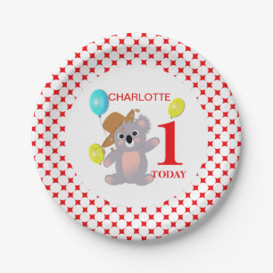 Prato De Papel Gráfico de Urso Koala Australiano